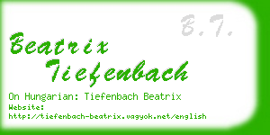 beatrix tiefenbach business card